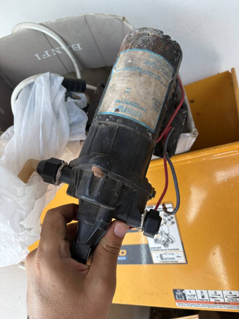 Used Marine Electric Water Pump with Wiring and Fittings